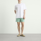 Calvin Klein Men's Medium Drawstring Swim Shorts in Penny Stripe/Mardi Gras Green