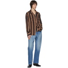 Our Legacy Brown Striped Heusen Shirt