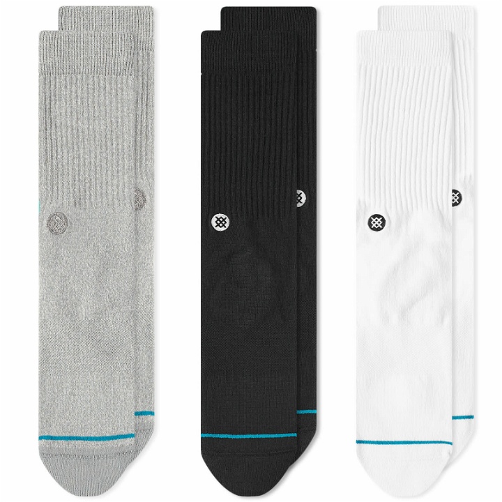 Photo: Stance Men's Icon Sock - 3 Pack in Multi