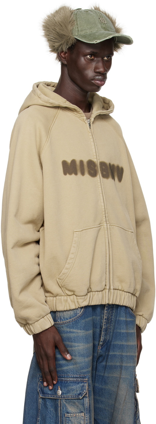 MISBHV Beige Community Zipped Hoodie