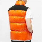 Moncler Men's Leschaux Removable Sleeve Down Jacket in Orange/Black
