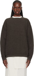 Lauren Manoogian Gray Fine Terry Crewneck Sweater