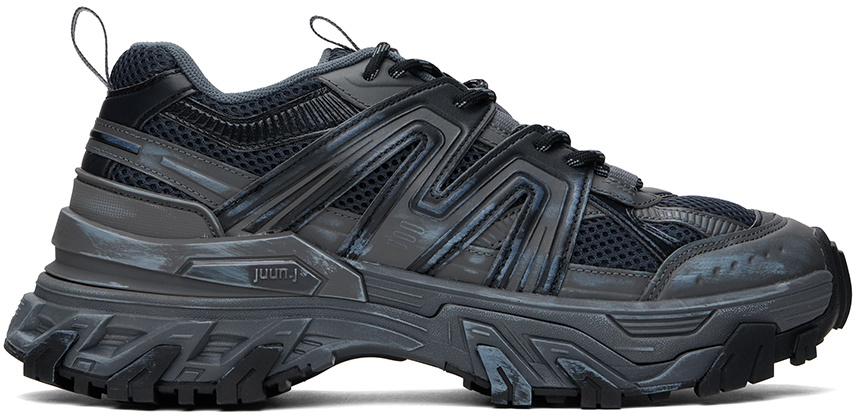 Juun.J Gray Layered Sneakers