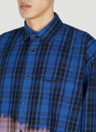 VETEMENTS Bleached Flannel Shirt male Blue