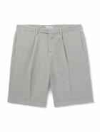 Boglioli - Straight-Leg Linen Shorts - Gray