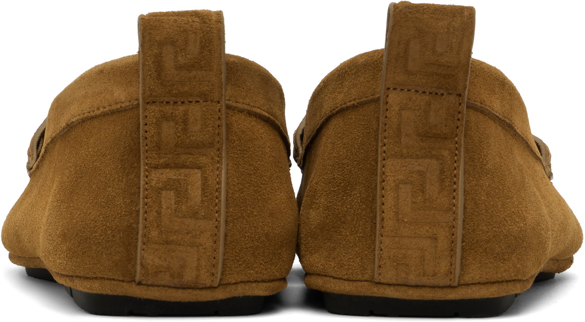 Versace Tan Villa Suede Driver Loafers Versace display picture 2