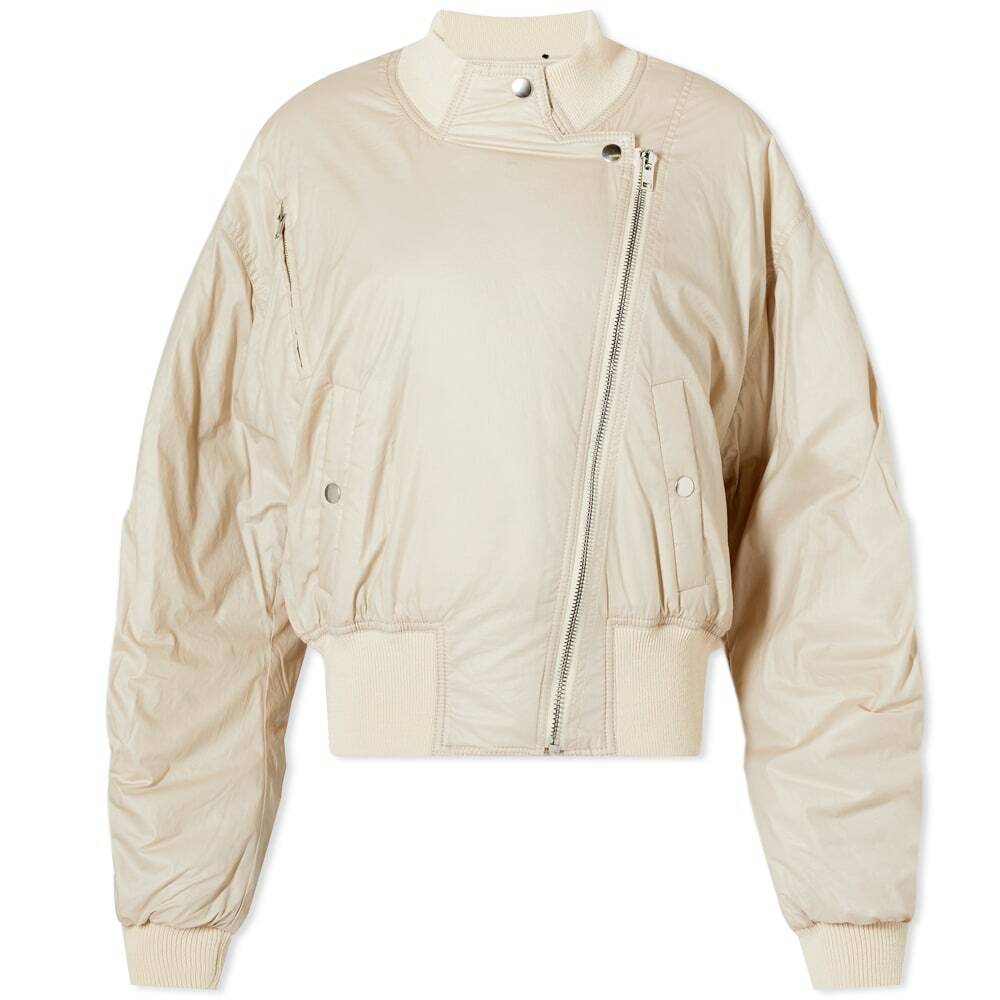 Isabel Marant Women's Kinsley Nylon Bomber Jacket in Ecru Isabel Marant