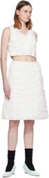 SHUSHU/TONG White Ruffle Trim Sleeveless Top