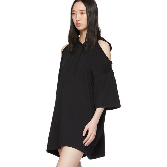 Vetements Black Open Shoulder Hoodie Dress Vetements