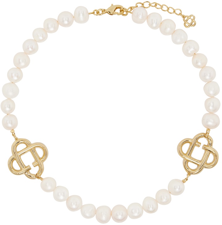 Photo: Casablanca Gold Pearl Chunky Necklace