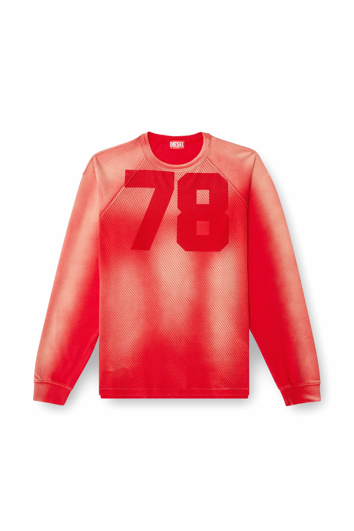 Diesel Faded long-sleeve T-shirt with mesh front - T-Shirts