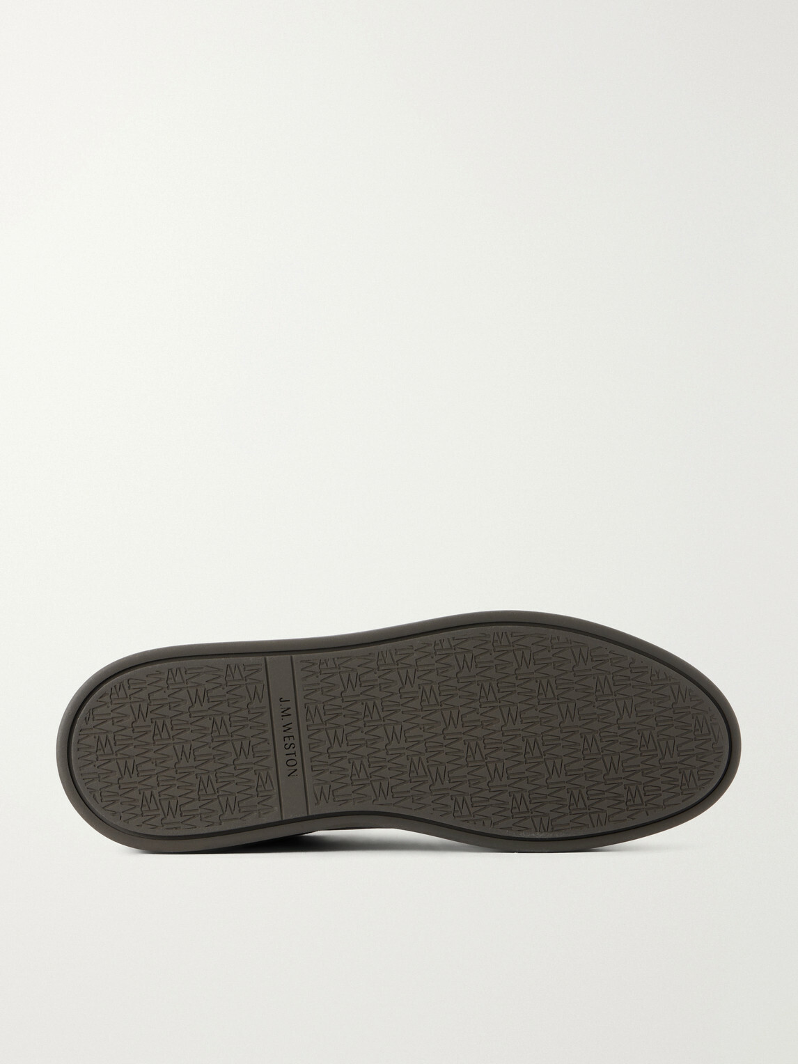 J.M. Weston - On Time Suede-Trimmed Leather Sneakers - Brown