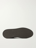 J.M. Weston - On Time Suede-Trimmed Leather Sneakers - Brown