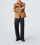 Junya Watanabe Leather-trimmed jacquard jacket