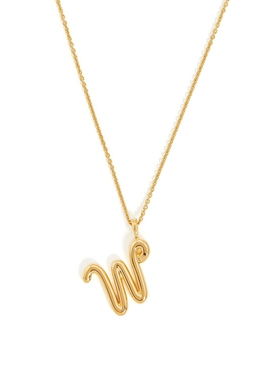 Missoma W Initial 18kt Gold-plated Necklace