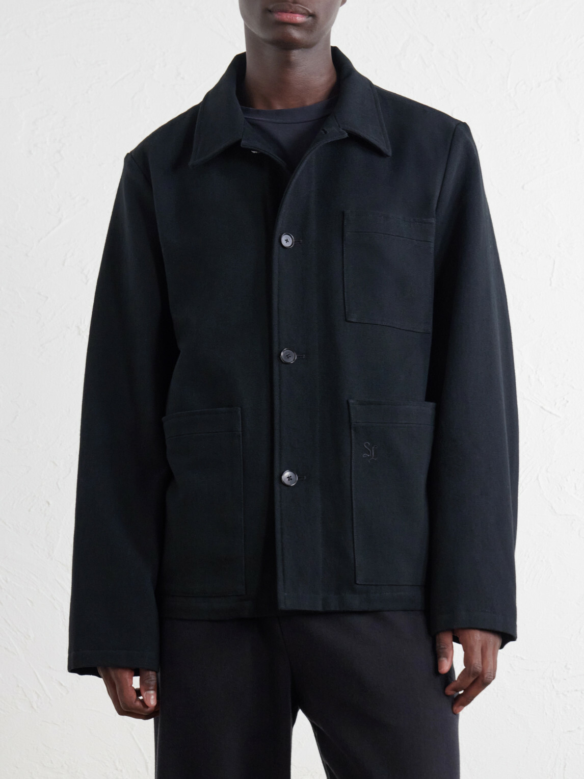 SECOND / LAYER - Dubb's Cotton-Twill Overshirt - Black