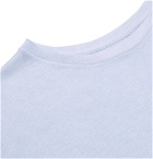 The Elder Statesman - Cotton and Cashmere-Blend T-Shirt - Light blue