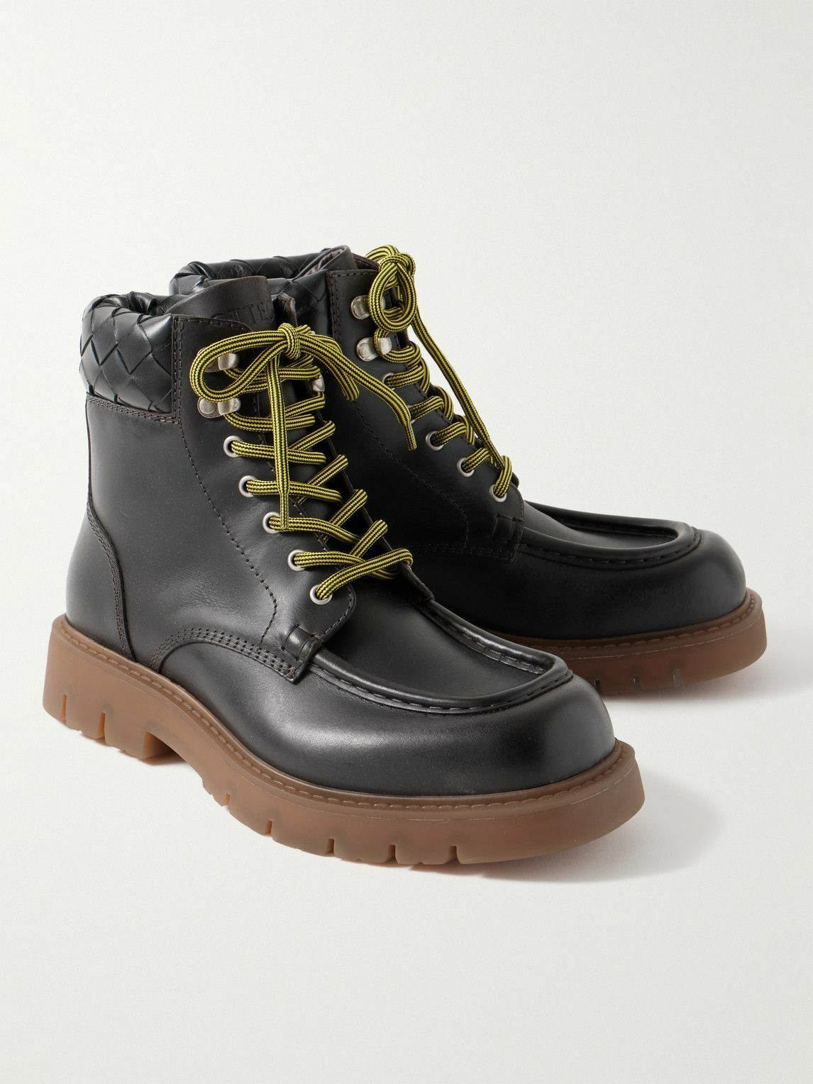 Bottega Veneta - Haddock Leather Ankle Boots - Brown Bottega Veneta