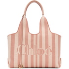 Chloé Pink 'Chloé Stripy' East-West Tote