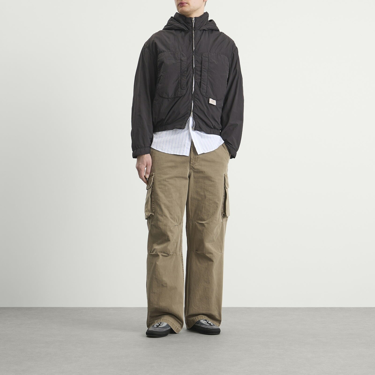 Ranra Men's Purs Padded Nylon Hoodie Jacket in After Dark