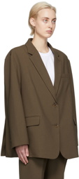 The Frankie Shop Brown Bea Boxy Blazer