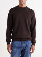 Thom Sweeney - Cashmere and Silk-Blend Jersey Sweater - Brown