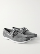 MANOLO BLAHNIK - Sidmouth Seude Boat Shoes - Gray