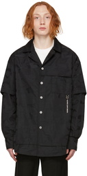 Feng Chen Wang Black Camouflage Imprint Shirt