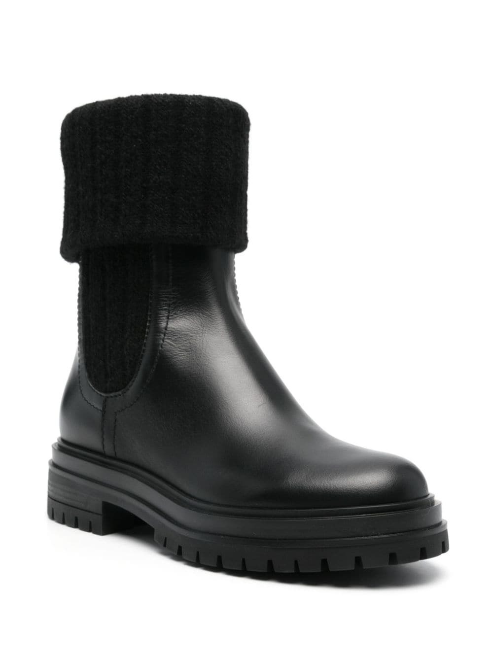 gianvito rossi leather chelsea boots