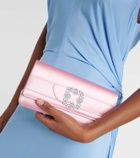Manolo Blahnik Gothisi embellished satin clutch