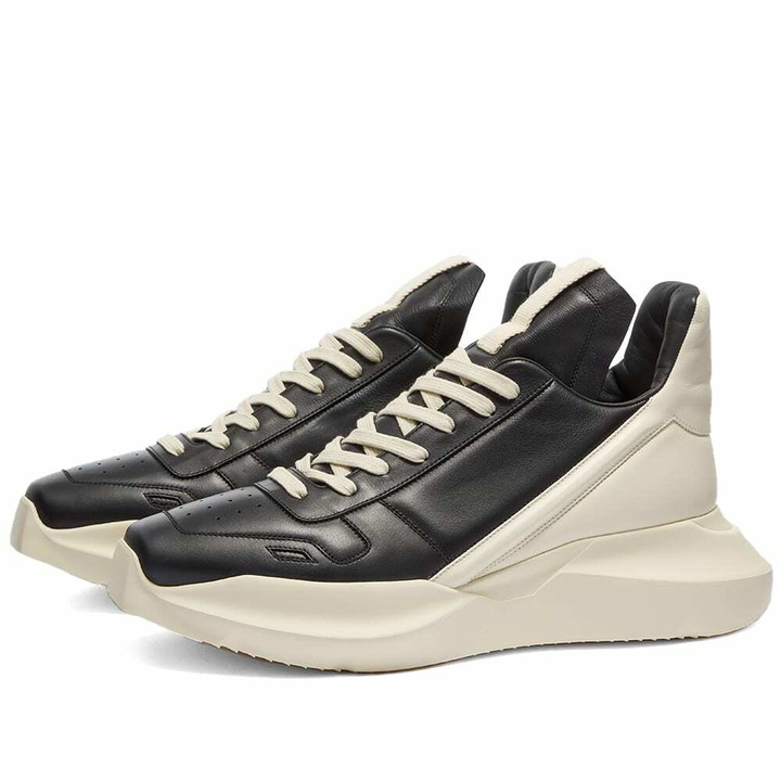 Photo: Rick Owens Men's Geth Runner Sneakers in Black/White