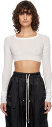 Rick Owens Off-White LS Crop T-shirt