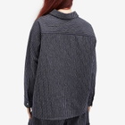 DONNI. Women's Linen Stripe Shirt in Navy Stripe