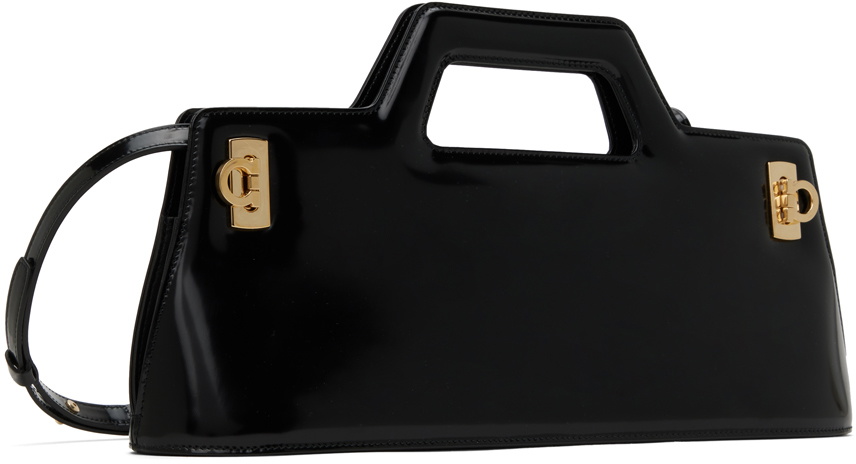 Ferragamo Black Wanda East-West Top Handle Bag Salvatore