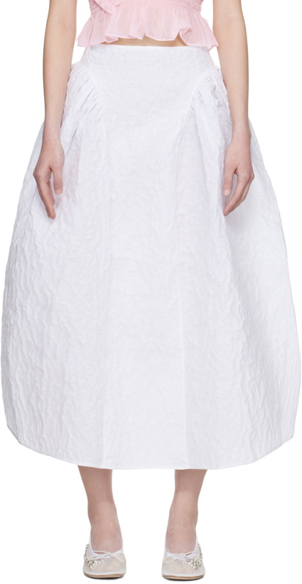 Photo: Cecilie Bahnsen White CBfabiola Midi Skirt
