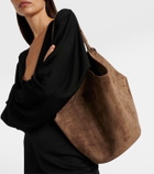 Khaite Lotus Medium suede tote bag