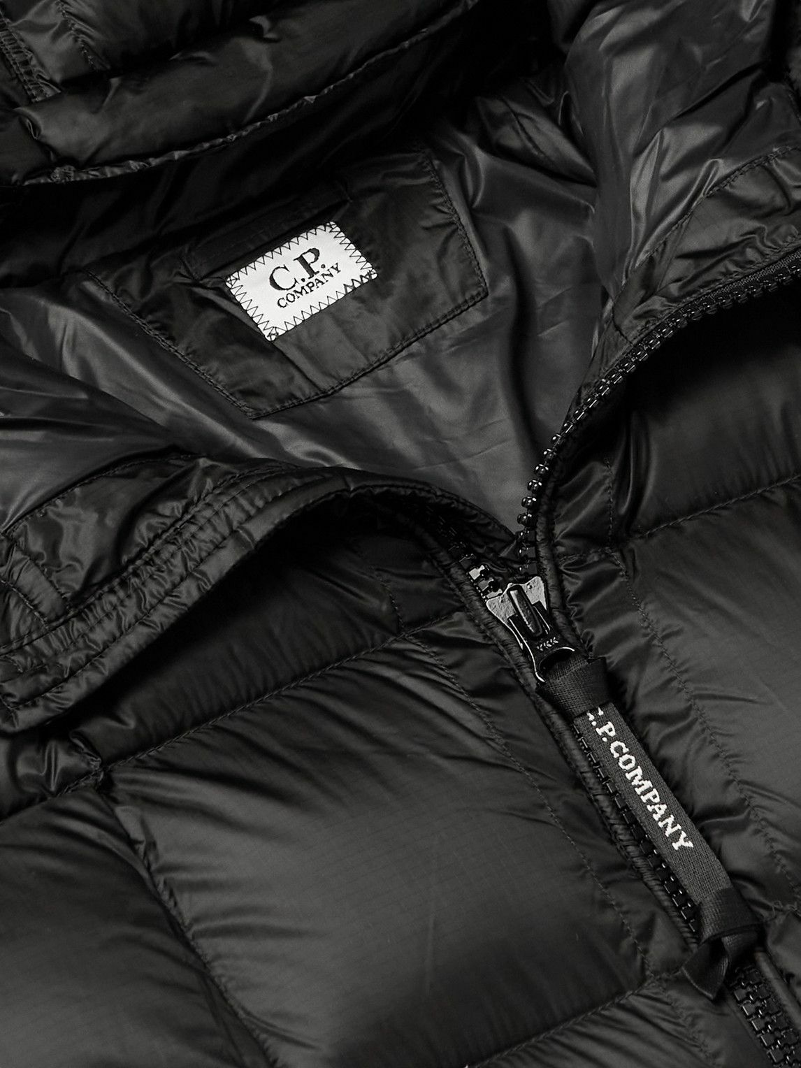 Padded Quilted Ripstop Hooded Down Jacket