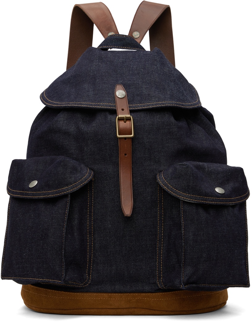 Photo: RRL Indigo Mini Paneled Denim Backpack