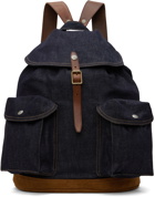 RRL Indigo Mini Paneled Denim Backpack