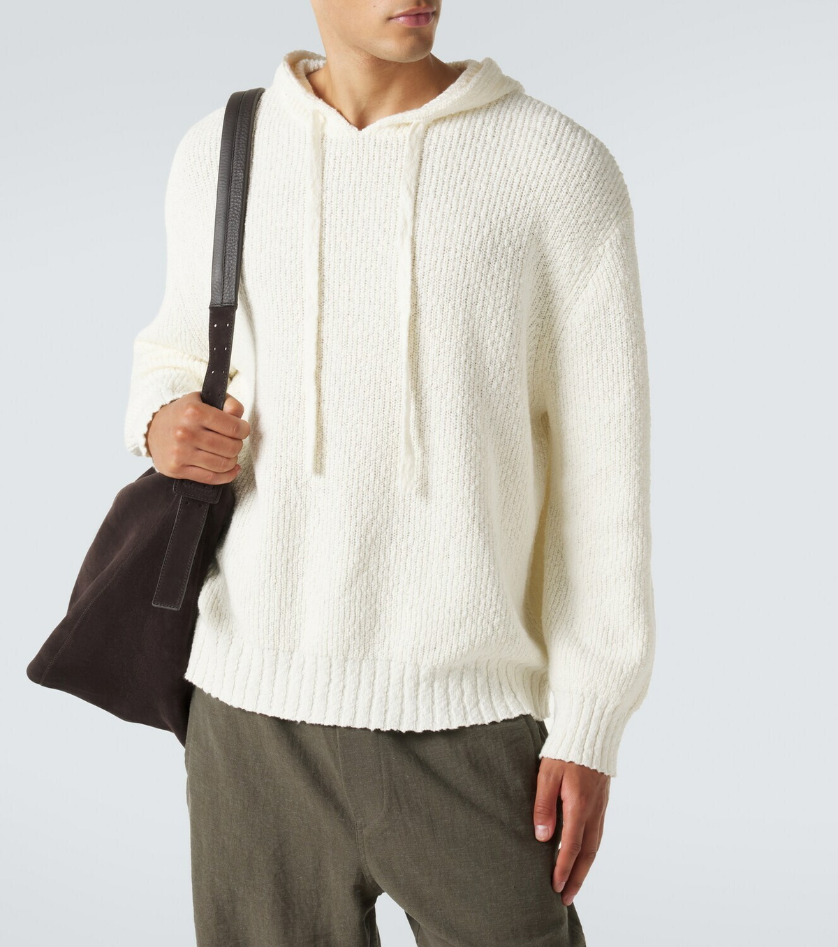 Commas Knitted cotton hoodie