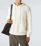 Commas Knitted cotton hoodie