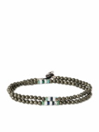 Mikia - Silver Mult-Stone Beaded Wrap Bracelet