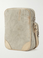 READYMADE - Suede-Trimmed Distressed Canvas Messenger Bag