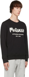 Alexander McQueen Black Graffiti Sweatshirt