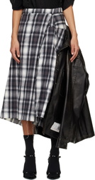 Maison MIHARA YASUHIRO Black & Gray Transform Coated Jacket Midi Skirt