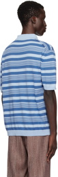 Marni Blue Striped Polo