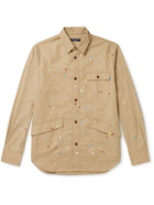 Comme des Garçons HOMME - Paint-Splattered Cotton-Canvas Overshirt - Neutrals