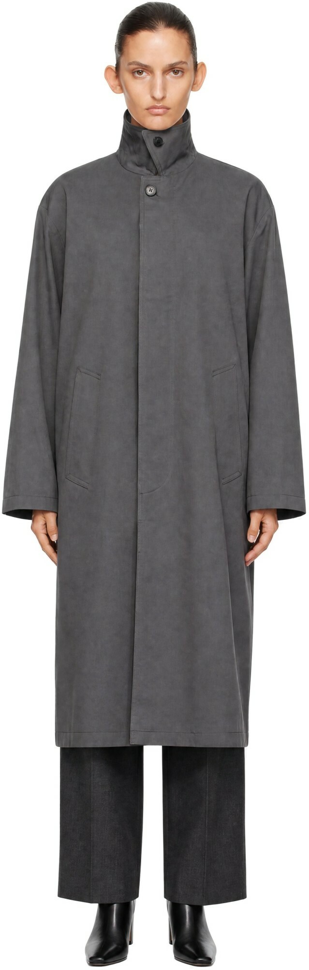 Dunst Gray Refined Mac Coat
