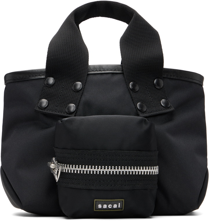 Photo: sacai Black Small Pocket Tote
