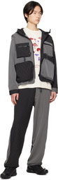 Afield Out Black & Gray Pinstripe Trousers